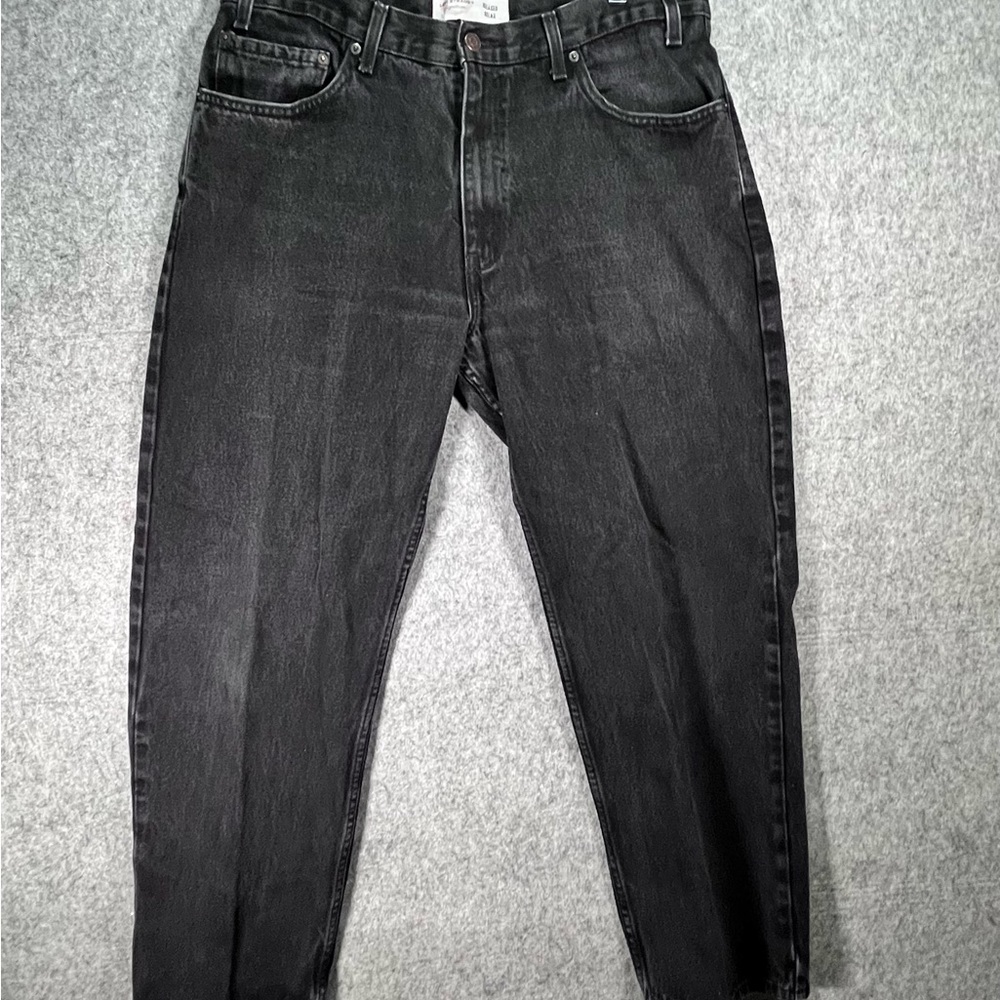 Black Levi Strauss Signature Relaxed Fit Jeans Size 38 Loose 100%‎ Cotton Men’s